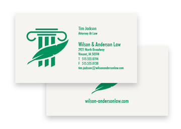 1 Color Standard Business Cards || Business Cards || 2 Sided, Flat Print