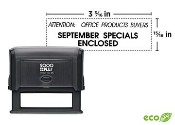 2000 Plus® PrintPro™ 45 Stamp || Custom Self-Inking Stamps || 15/16" x 3 3/16" Impression