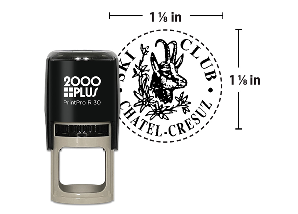 2000 Plus® PrintPro™ R30 Round Stamp || Custom Self-Inking Stamps || 1 1/8" Impression