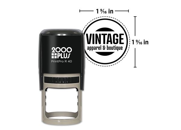 2000 Plus® PrintPro™ R40 Round Stamp || Custom Self-Inking Stamps || 1 9/16" Impression