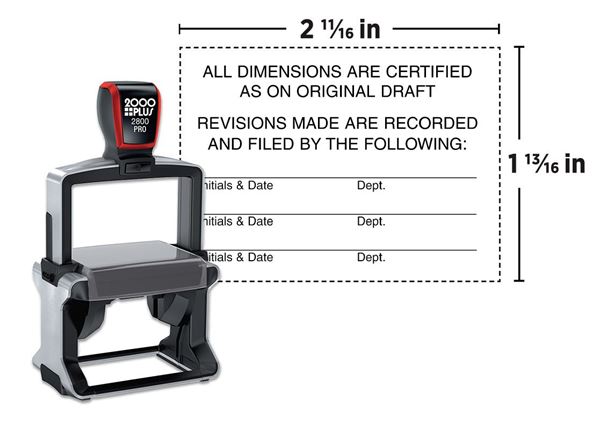 2000 Plus® Pro 2800 Heavy Duty Stamp || Custom Self-Inking Stamps || 1 13/16" x 2 11/16" Impression