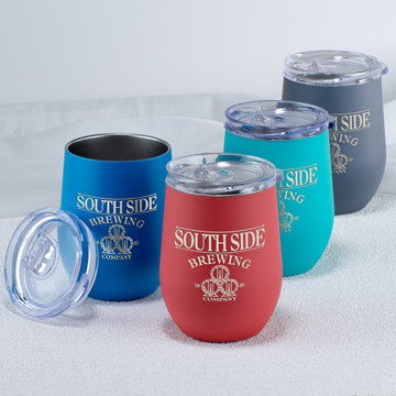 Cruise Stainless Steel Wine Tumbler || Custom Drinkware || 12 oz, Laser Engraved