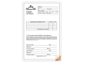 Custom Create Your Own Business Form - Front, Carbonless Business Forms, 5-1/2" x 8-1/2", Vertical, 3-Part with Easy Tear-Out