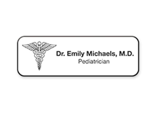 Engraved Plastic Name Badge || Custom Badges || 3" x 1"