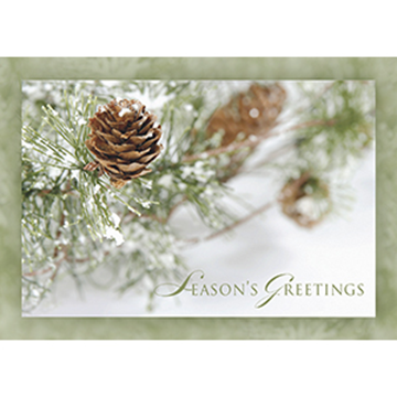 Frosty Pinecones - Printed Envelope