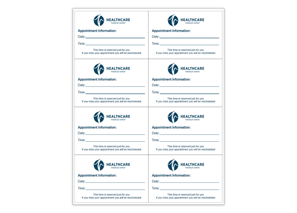 Rectangle Sheet Labels || Custom Laser Sheet Labels || 2 3/4" x 4 1/4", 8/Sheet, 1 Color