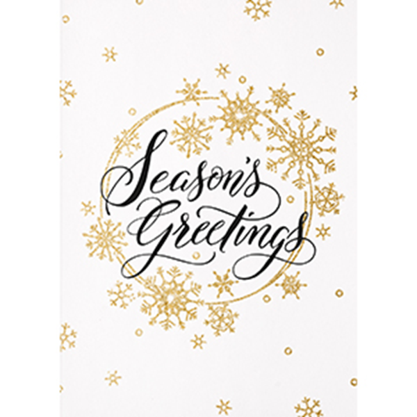 Snowflakes of Gold - Printed Envelope