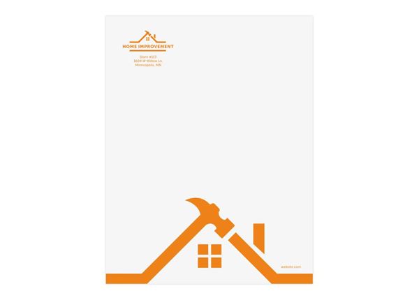 Spot Color Letterhead || Letterhead || 1 PMS Ink, Flat Print