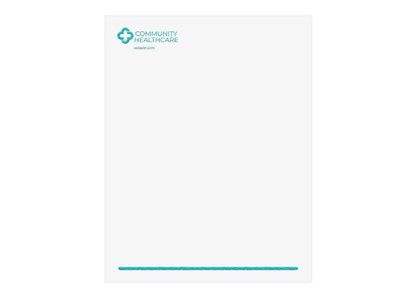 Spot Color Letterhead || Letterhead || 1 PMS Ink, Raised Print