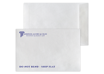 Tyvek® Envelope 6" x 9" Catalog || Custom Envelopes || Zip Stick®, Black, Red or Dark Blue Imprint