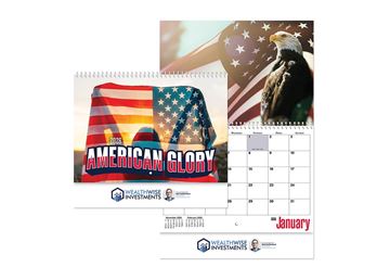 American Glory Wall Calendar || Custom Calendars and Planners || Spiral, Full Color