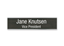 Engraved Sign with Metal Flush Wall Mount Holder || Custom Indoor Signs || Horizontal, 8" x 2"